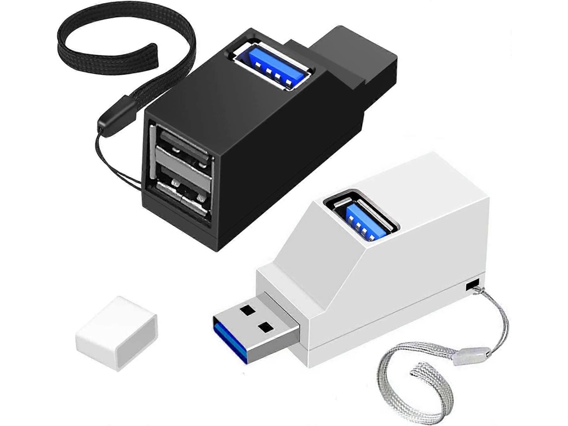 Concentrador Usb 3 Puertos, 1 Puerto Usb 3.0 (5gbps) Y 2 Puertos Usb 2.0 (480mb/s), Plug Play, Compatible Con Pc, Laptop Y Mac
