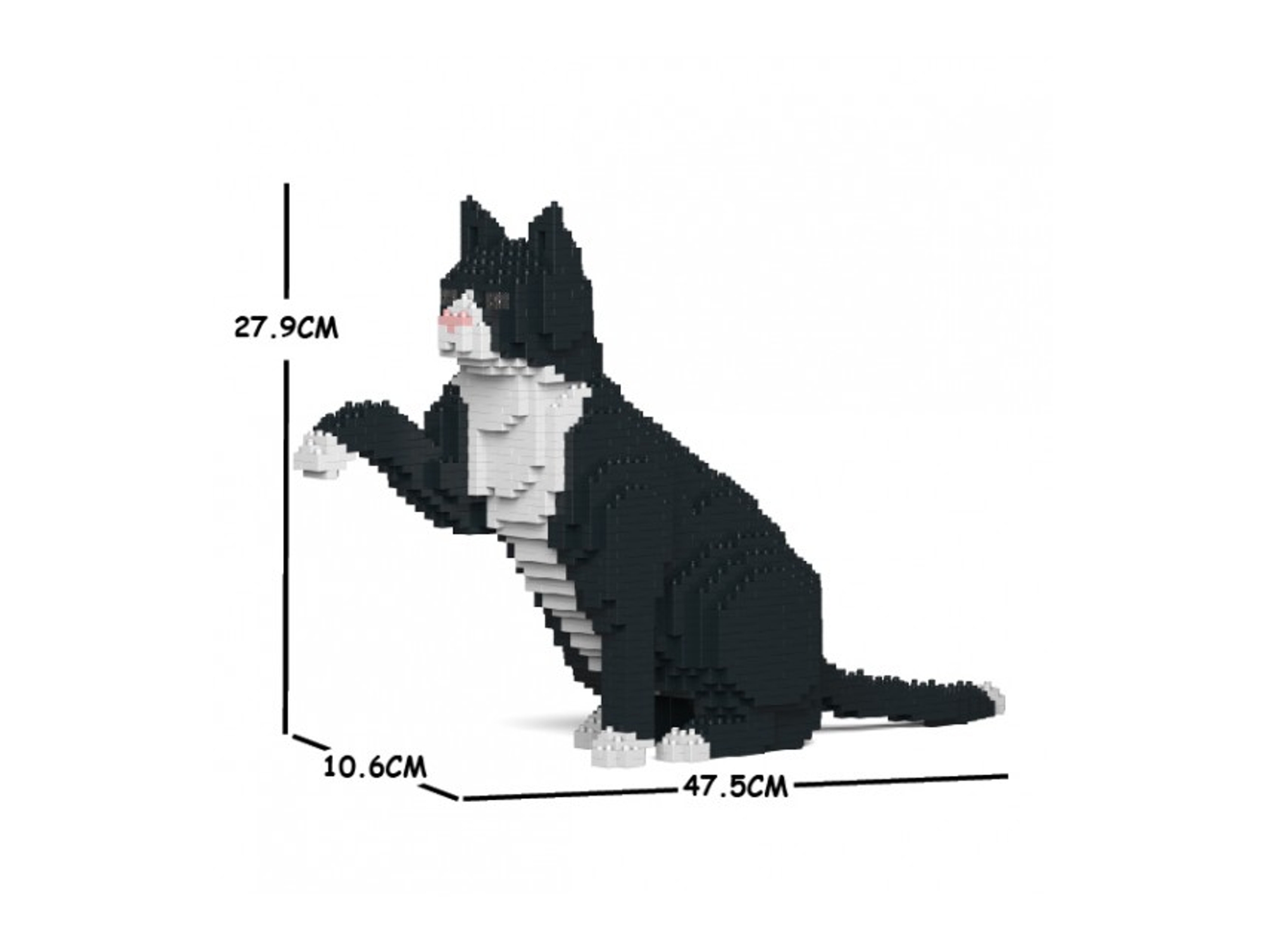 Bloque de Construcción JECKCA Cats: Tuxedo Cat (1430 Piezas)