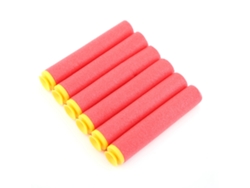 Jinwei-6 Piezas Dardos Suaves Con Ventosa Recarga Para Rifle Sniper Pistola Juguete Rojo