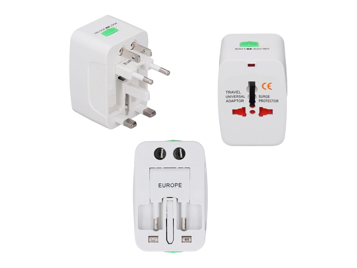 3 Adaptadores De Enchufe De Viaje Universales Globales 110-240v Convertidor Multifuncional