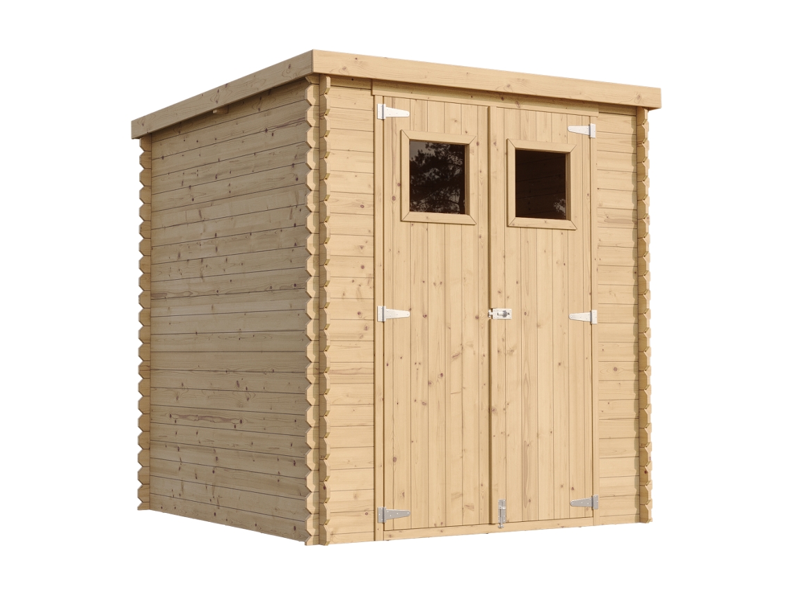Caseta de Jardín de Madera TIMBELA M309 + M309G con Piso (3,53 M² - 200 x 204 x 204 cm)