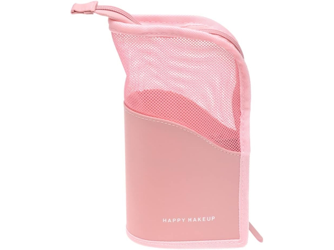 Neceser De Malla Para Brochas De Maquillaje, Estuche De Viaje Portátil Con Cremallera.