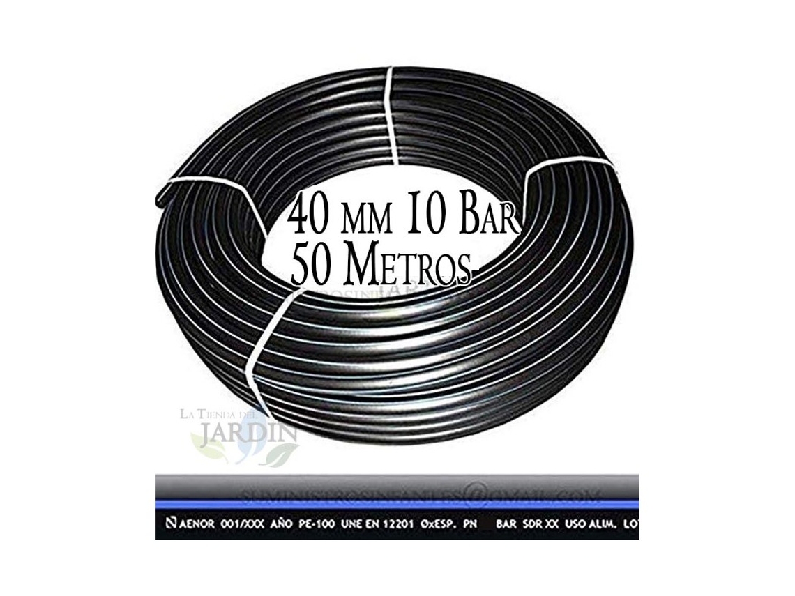 Tuberia Polietileno Alimentaria 40 Mm 10 Bar 50M Pe100 Alta Densidad Aenor SUINGA