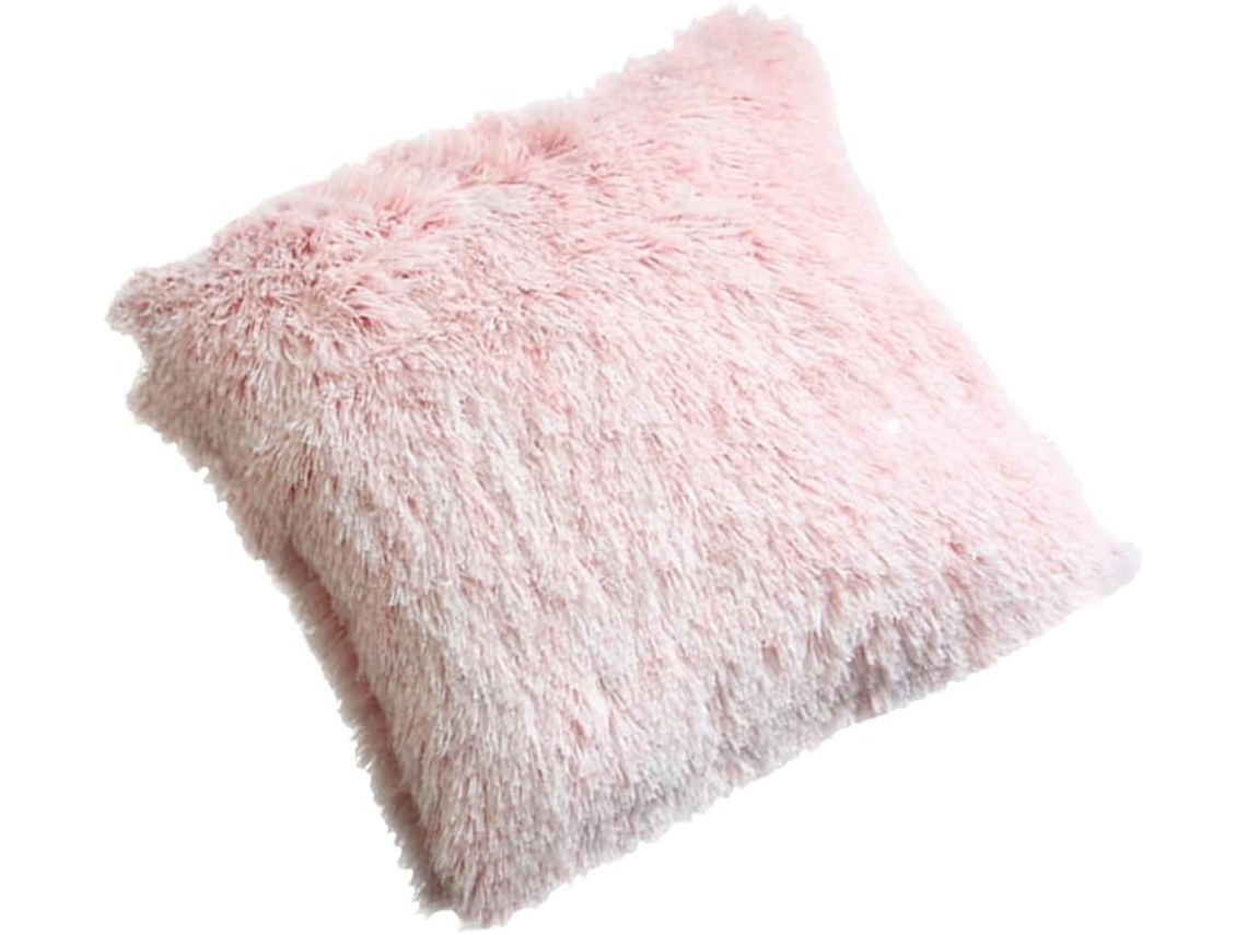 Funda De Almohada Felpa Rosa, Decorativa Para Cojín Sofá 50x50 Cm Cama Y Sala Estar.