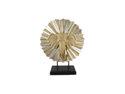 Estatueta de Elefante Dourado em Resina Cristal, 47x18x56,5cm ALEXANDRA HOUSE LIVING