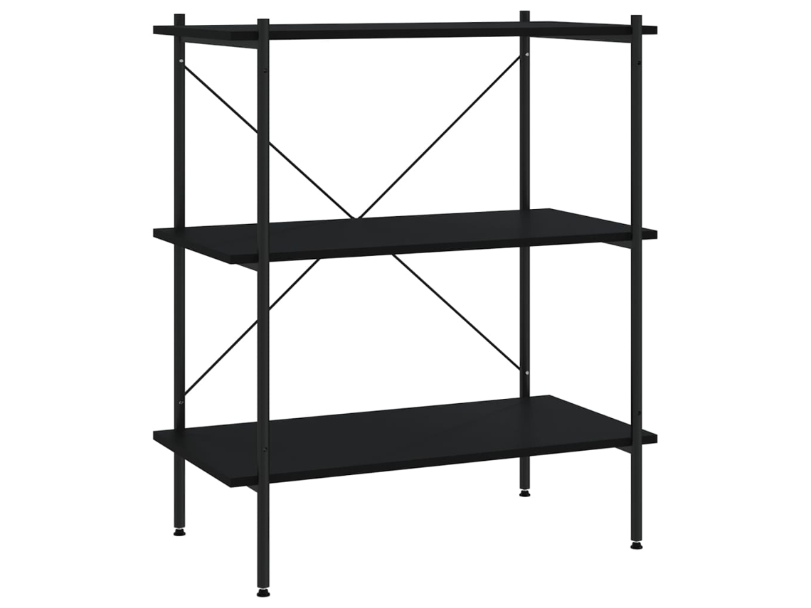 Mueble con 3 Estantes 80x40x92 Cm Negro MAISON EXCLUSIVE