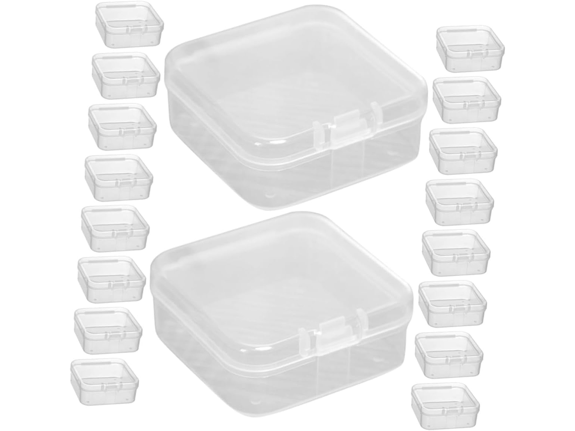 Cajas De Almacenamiento Transparentes Con Tapa, 5x2 Cm, 55 Unidades.