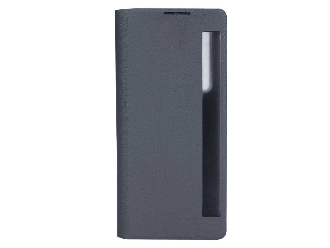 Capa De Couro Flip Com Janela Inteligente E Suporte Para Huawei Mate X2 Azul Escuro