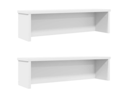 vidaXL Estantes de cocina apilables 2 uds blanco 50x15x16 cm