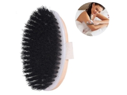 Cepillo Para Piel Seca, Cepillo De Cerdas Naturales Para Exfoliar La Piel Seca, Negro.