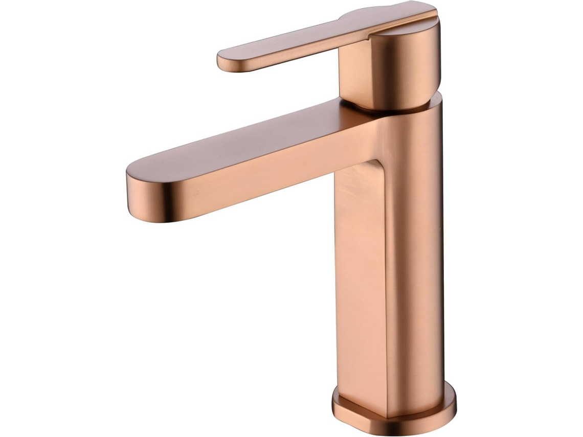 Grifo monomando MIce de baño, Griferia lavabo de laton Oro Rosa Cepillado MICE COLLECTION