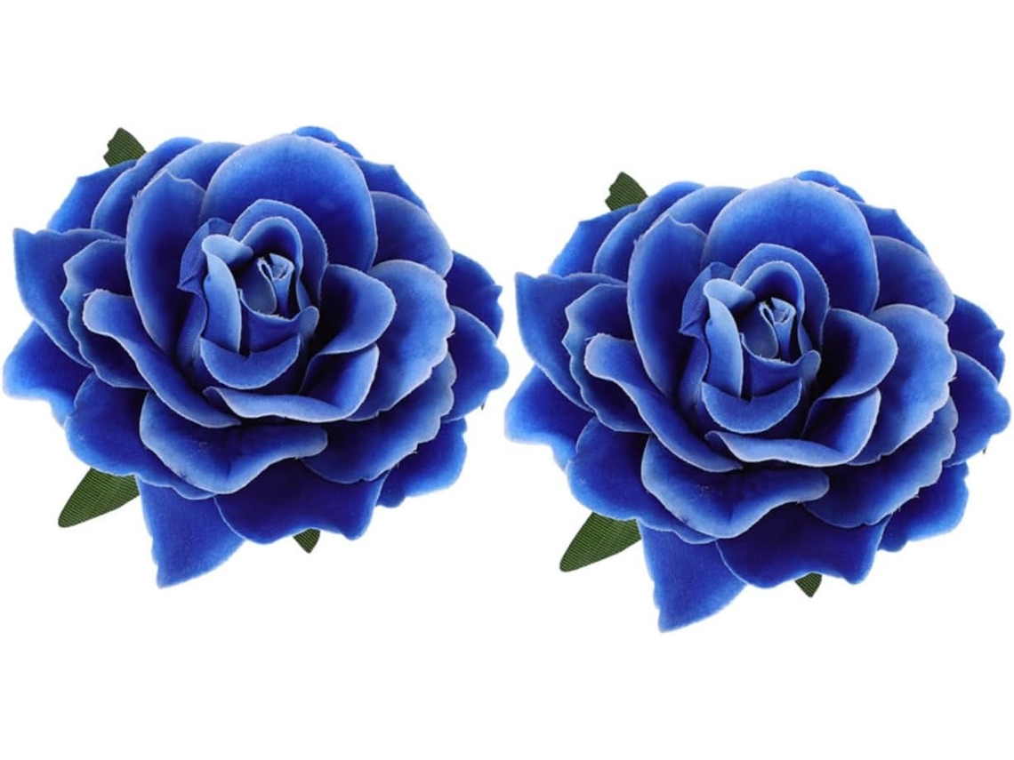Juego De 2 Pinzas Para El Cabello Con Flores Artificiales, Horquillas Decorativas De Tela Rosa.