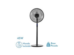 Ventilador de Pie Icono Negro 45W Oscilante FABRILAMP