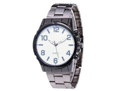 Reloj De Pulsera Casual Para Hombre Con Brazalete De Acero, Bisel Redondo, Gran Pantalla Numérica, Movimiento De Cuarzo, Zhoulianfa