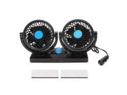 Rejilla De Ventilación Para Coche De 12 V Con Enchufe Para Encendedor De Cigarrillos, Dos Cabezales, Rotación De 360°, Silenciosa, Para Vehículos.