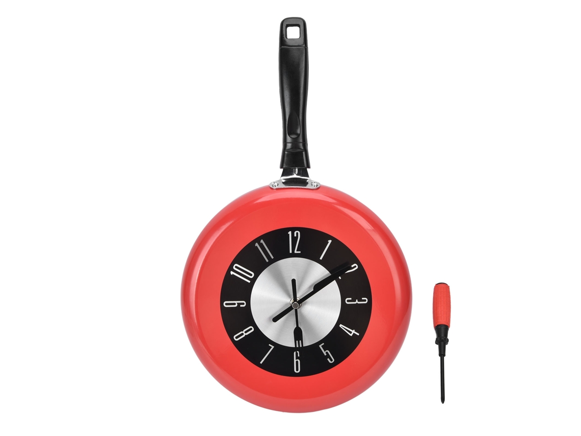 Reloj de pared decorativo Baok de aluminio, ideal para cocinas, comedores y bares.