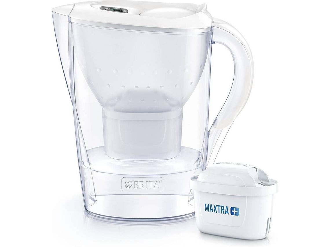Jarra BRITA Marella Blanca 2 Filtros (Capacidad: 2.4 L - Filtración: 1.4 L)