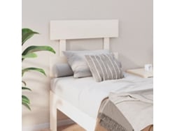 Cabecero De Cama Madera Maciza De Pino Blanco 103,5x3x81 Cm