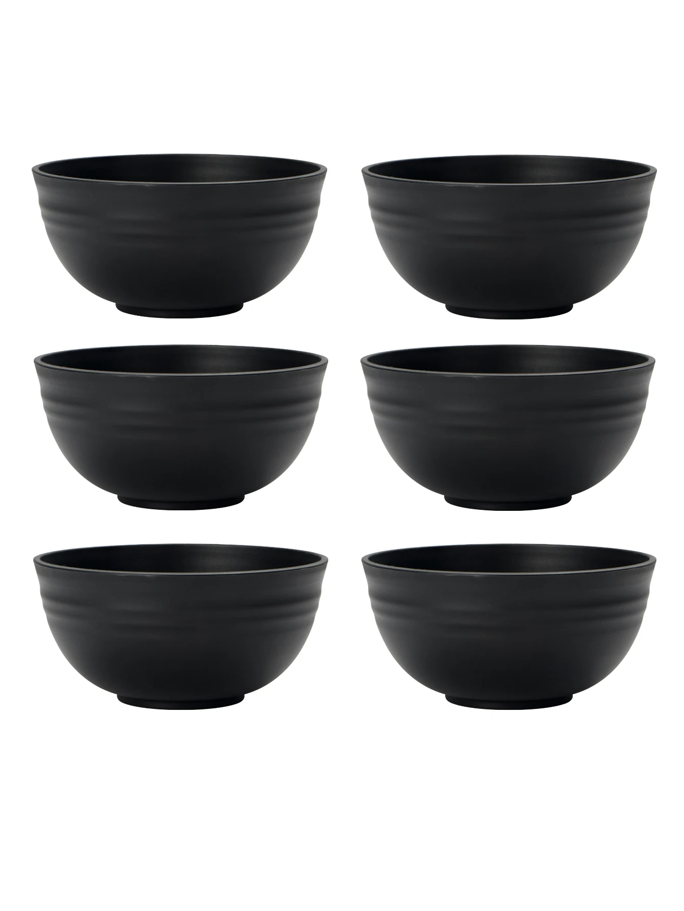 (paquete De 6 Unidades, Color Negro) Tazones Reutilizables Para Cereales, Ideales Para Contener Alimentos.
