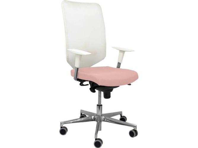 Silla de Escritorio Operativa PYC Ossa B Rosa con ruedas antiarañazos (Brazos Ajustables - Malla)