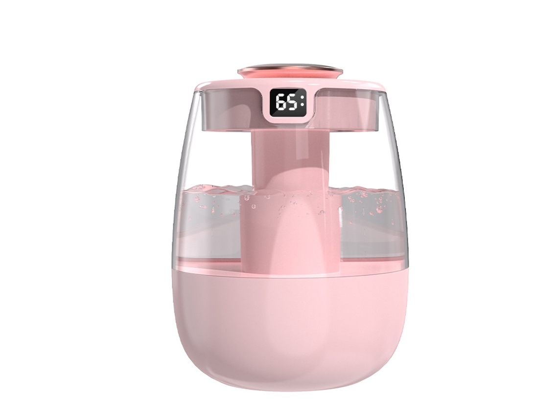 Humidificador Digitallab con pantalla de humedad, boquillas de pulverización dobles, para oficina en casa, 1300 ml (rosa)