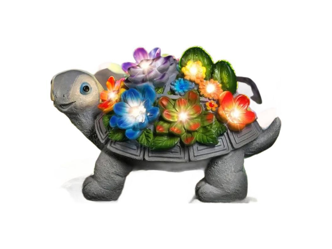 Decoración Solar Para Jardín, Figura De Tortuga Con 7 Led, Regalo