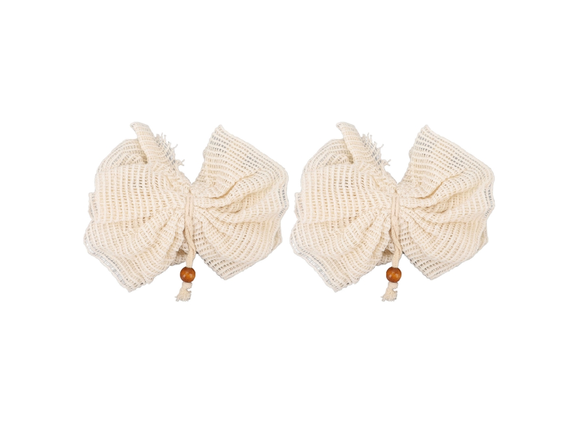 2pcs Esponja De Baño De Lino Exfoliante Malla Suave Para Ducha Y Lavatodo Cuerpo, Scrunchies Para Hogar Y Viaje