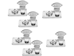 Conjunto De 6 Fechos De Ferro Prateados Para Malas E Baús De Madeira, Resistentes E Duráveis.