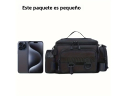 (negro) Bolso De Pesca Multifuncional, Se Puede Llevar Cruzado O Sobre El Hombro.