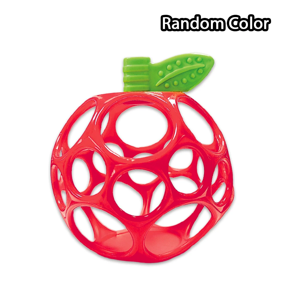 Pelota Sensorial Para Bebés Con Forma De Manzana, Sonajero De Juguete Con Forma De Manzana Roja.