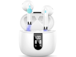 Auriculares inalámbricos Auriculares Bluetooth 5.3 NUEVOS Auriculares inalámbricos con 4 micrófonos ENC Auriculares Bluetooth 56H en el oído con cancelación de Ruido Graves IKIKSO