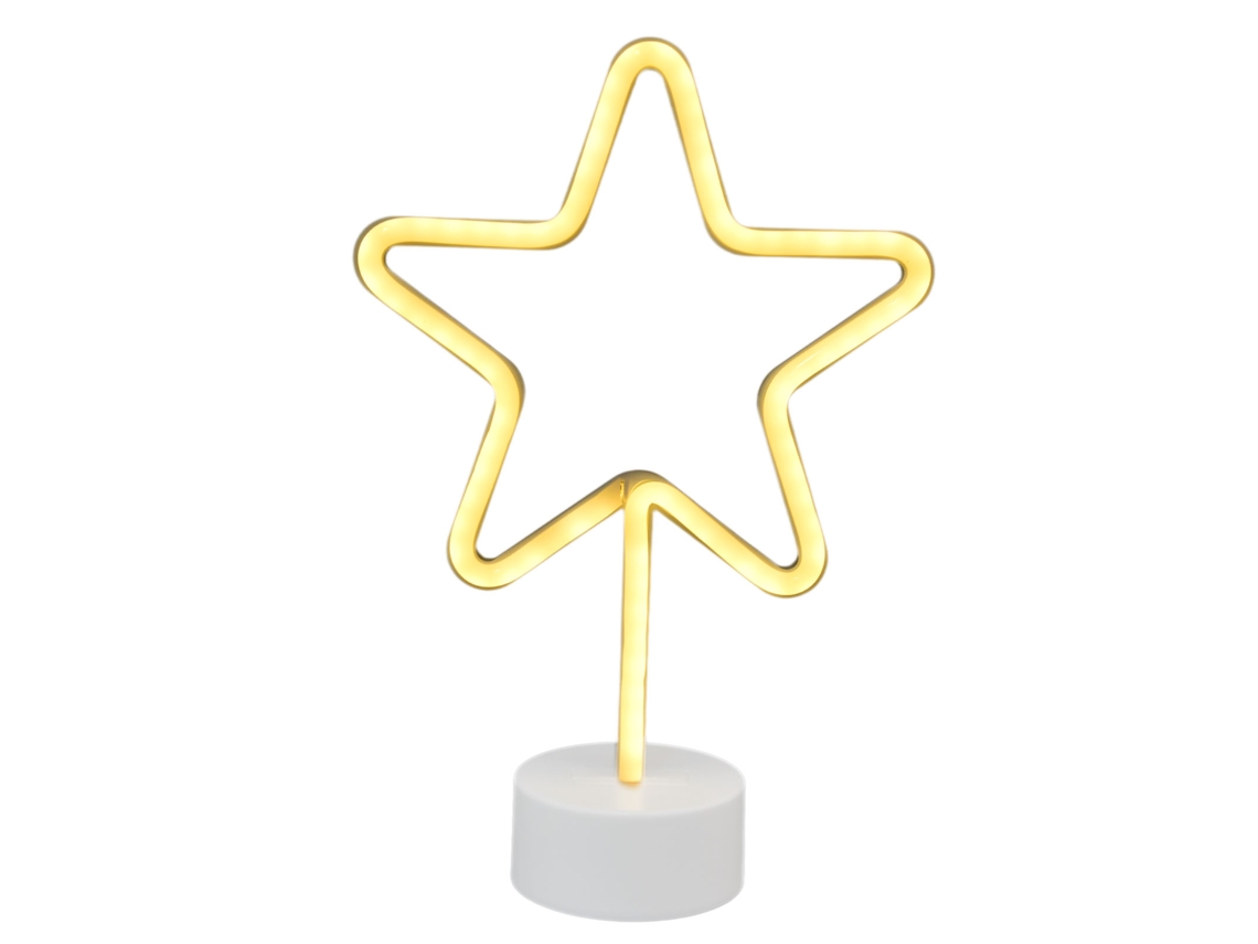 Luz de neón en forma de estrella, fabricada en plástico ABS y silicona CHABERLU