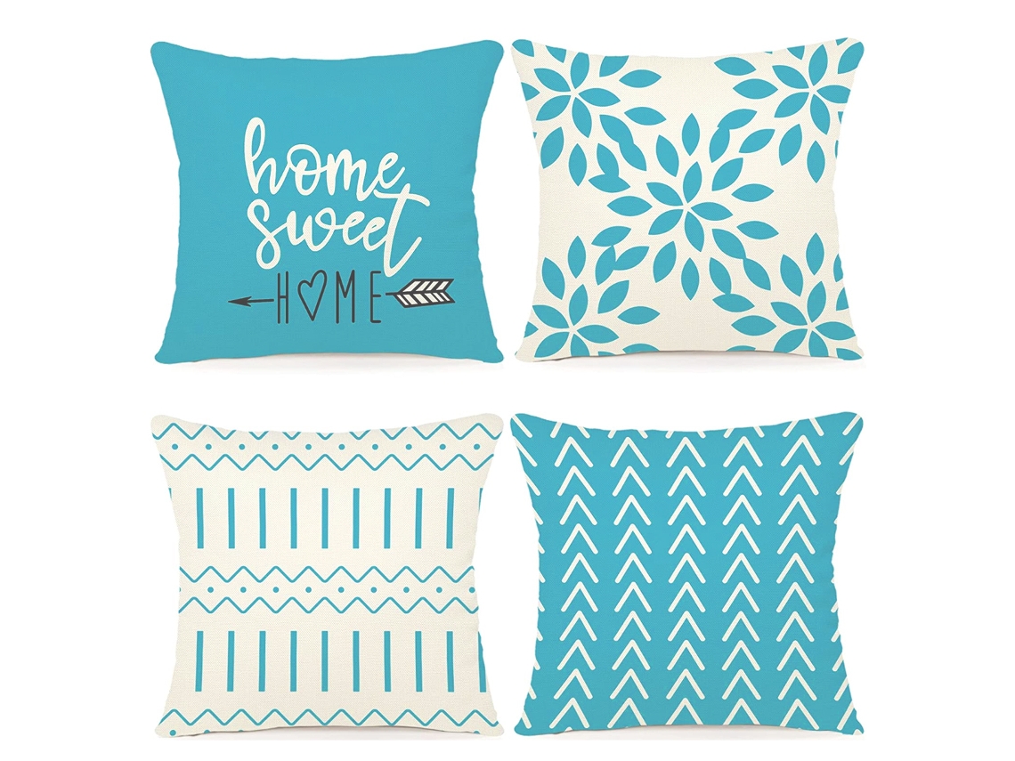 Juego De 4 Fundas De Almohada De Lino, Decoración Otoñal, 45,7 X 45,7 Cm