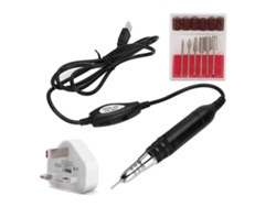 Máquina Perforadora De Uñas Portátil De 22000 Rpm, Herramienta Eléctrica Para Limpieza Y Pulido De Uñas, Enchufe Británico De 110-240 V.