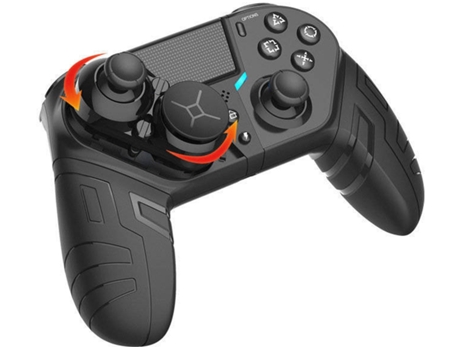 Gamepad inalámbrico para PC PS4, controlador de juegos Bluetooth con cable para PC PS4 para niños, adultos-negro