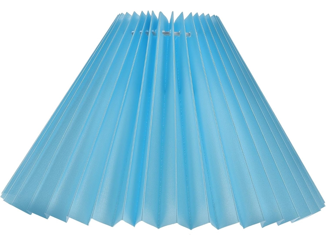 Lámpara De Mesa De Tela E27, Ligera, Azul.