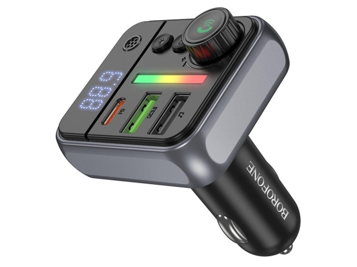 Adaptador de transmisor FM Bluetooth Fwinl BC50 Ascenso PD20W y transmisor FM Bluetooth QC3.0 para coche