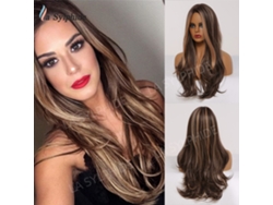 Peluca para mujer con cabello largo y rizado. 24 pulgadas Lc277 1 YUNZII