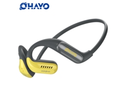 Auriculares inalámbricos Bluetooth MDUG con Bluetooth 5.3 y almacenamiento integrado (amarillo)