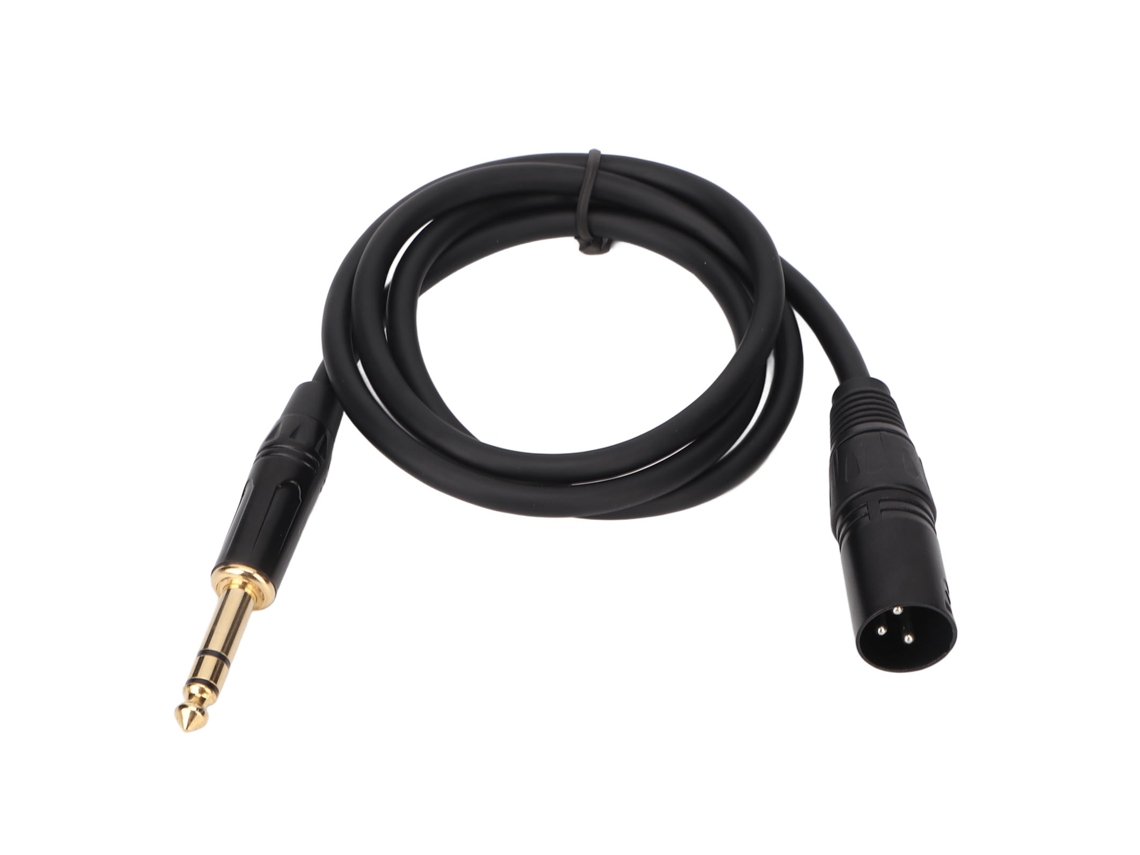 Cabo 6.35mm Para Xlr Macho Para Macho 3 Pinos Estéreo 1/4 Polegada Balançado Para Alto-falante Microfone Estágio 1m/3.3ft