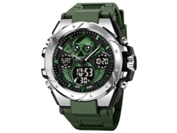 Reloj Deportivo Para Hombre (verde Militar), Reloj De Pulsera Electrónico Luminoso Con Calavera E Impermeable.