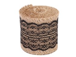 5 Rollos De Encaje De Lino Negro De 2 M Para Decoración Diy, Fiestas, Bodas Y Manualidades.