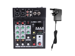 2026-consola Mezcladora Profesional 4 Canales Usb Para Streaming En Vivo Karaoke Con Pantalla 100-240v Plug Uk