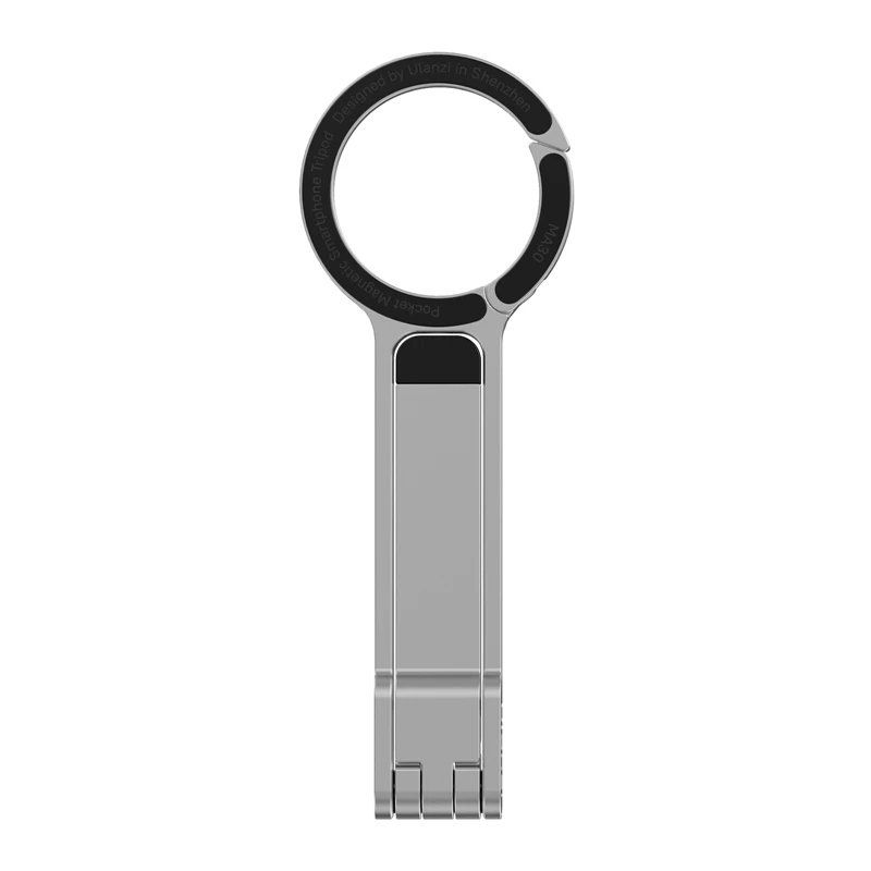 Trípode magnético de doble cara MA30 con hebilla, compatible con Magsafe para iPhone 16-12 Pro Max, plateado