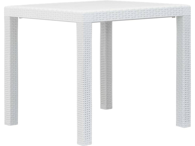 Mesa Jardin VIDAXL Blanco Plástico (79x79x72 cm)