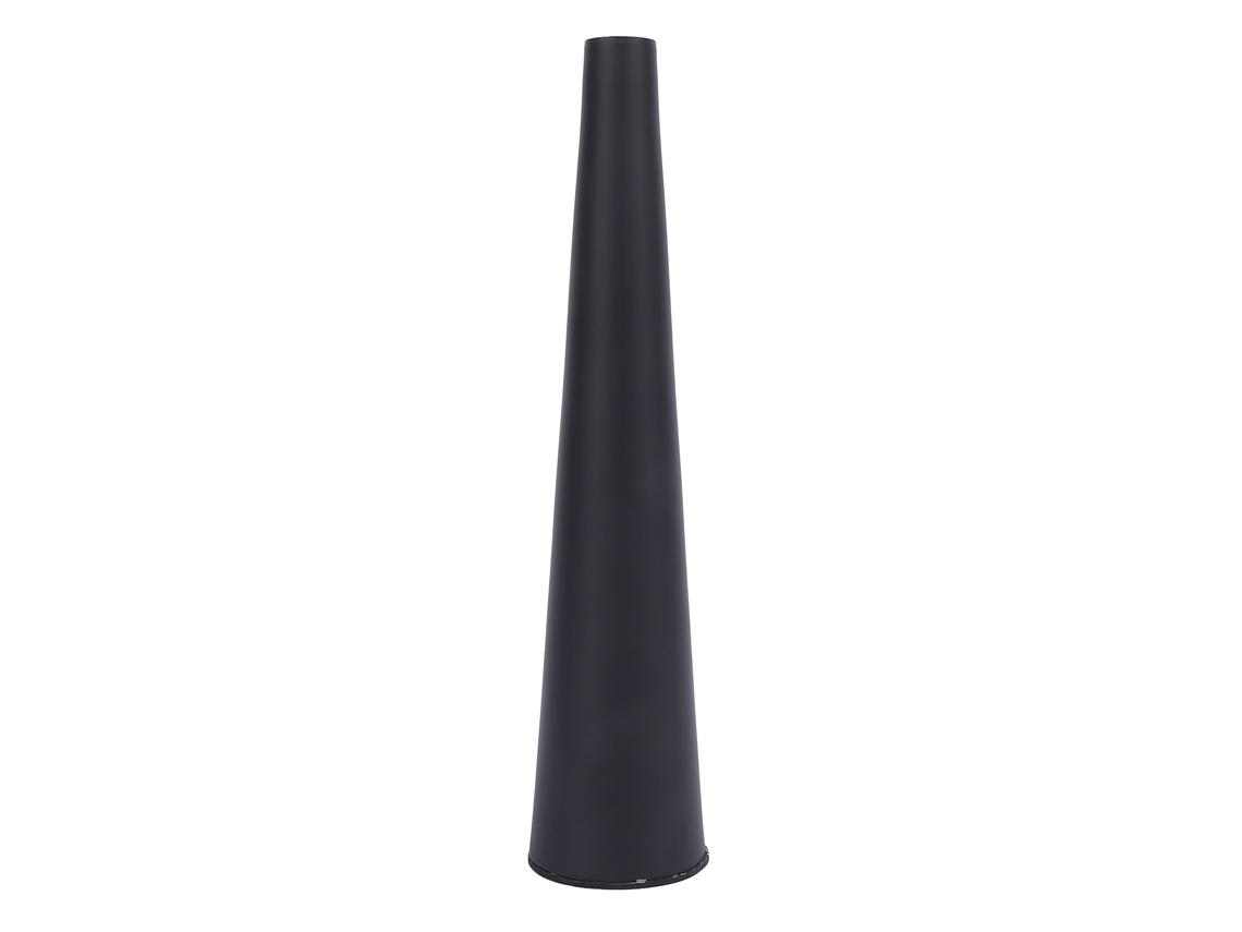 Baok - Jarrón pequeño decorativo de aluminio de estilo nórdico con cuello estrecho para muebles y mesas - Negro