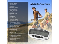 Ciclocomputador Digital Lcd Con Odómetro Y Velocímetro, Resistente Al Agua, 27 Funciones Y Retroiluminación Automática.