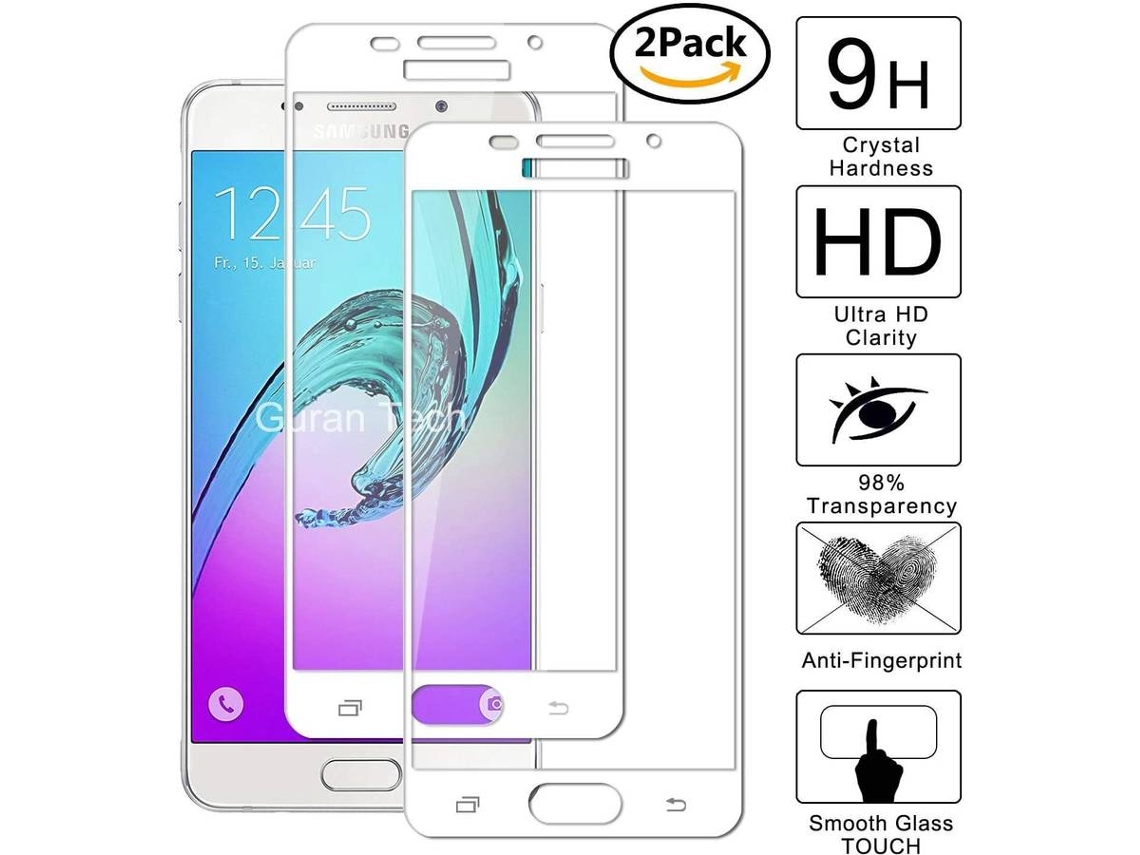 Protector Cristal Templado Samsung Galaxy A5 2016 A510 HONGWE. Cobertura Completa Blanco
