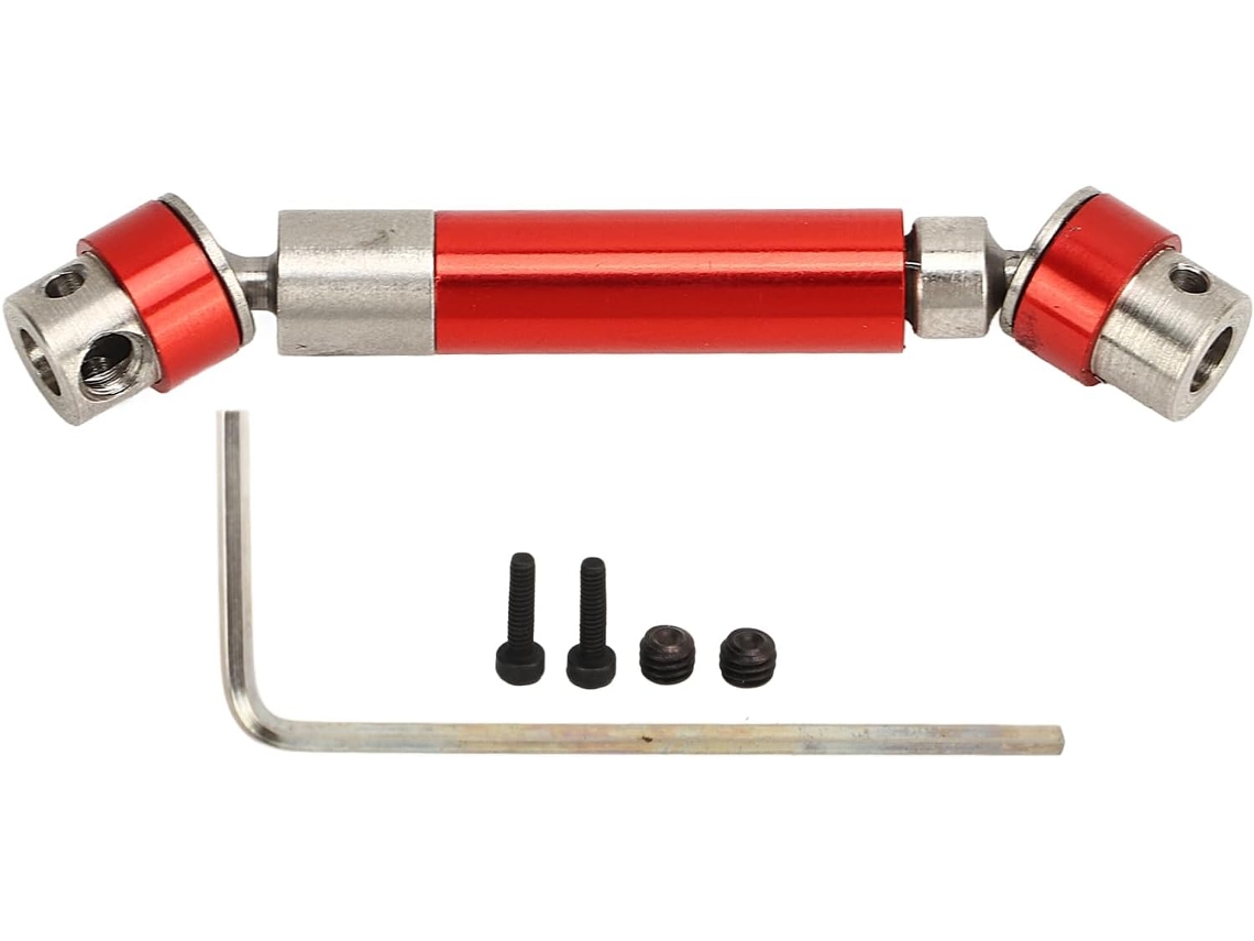 Eje De Transmisión De Metal Para Coche Rc Scx24 1/24 (50-63 Mm, Rojo)
