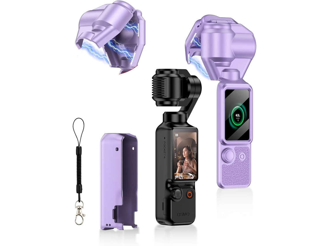 Funda Magnética Henten Home Para Dji Osmo Pocket 3, Portátil Y Fácil De Guardar, Morada